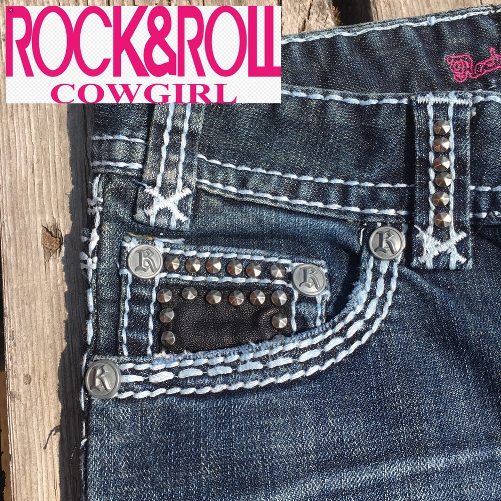 EUC Rock & Roll Cowgirl Silver Bling LowRise 25/34